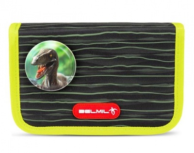 Tolltartó, klapnis, cipzáras, BELMIL  "Prehistoric Times", többszínű, dinoszaurusz