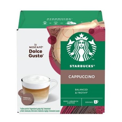 Kávékapszula, 12 db, STARBUCKS by Dolce Gusto®, "Cappuccino"