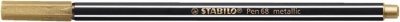 Filctoll, 1,4 mm, STABILO "Pen 68 metallic", arany