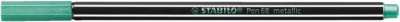 Filctoll, 1,4 mm, STABILO "Pen 68 metallic", metálzöld