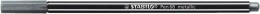 Filctoll, 1,4 mm, STABILO "Pen 68 metallic", ezüst