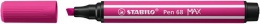 Filctoll, 1-5 mm, vágott hegy, STABILO "Pen 68 MAX", pink