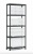 Polcrendszer, 5 polccal, 75 cm, KETER "Plus Shelf"